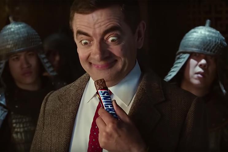 Snickers: global campaign featured Mr Bean character