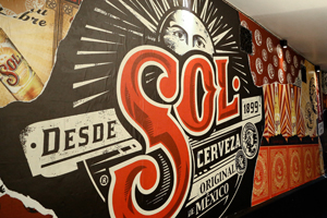 Sol branding that will appear within London bars