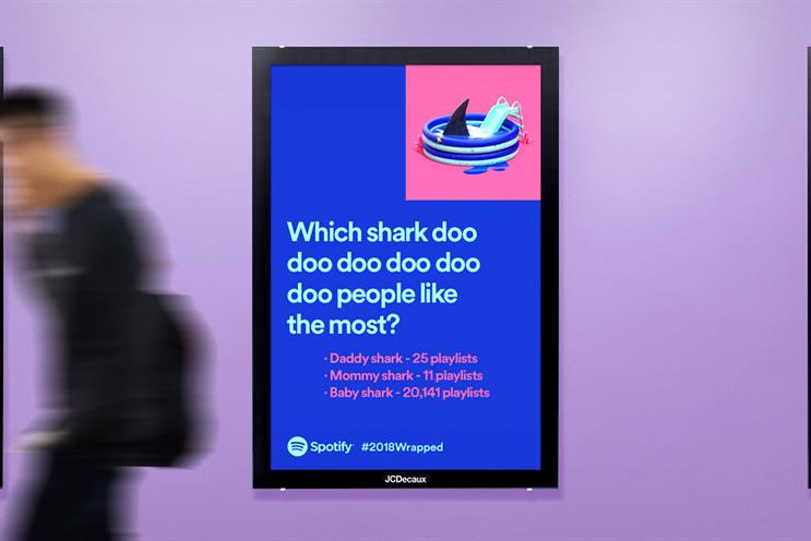 Spotify's year-end campaign celebrates weird playlists, from Baby Shark to royal wedding