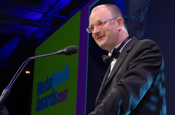 Media Week editor Steve Barrett introduces an award
