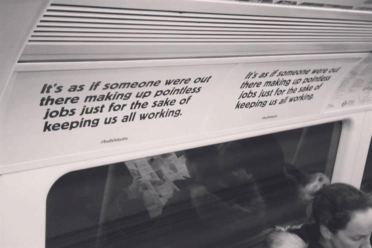 The Special Patrol Group: posters go up on the Tube (picture credit: Strike! Magazine)