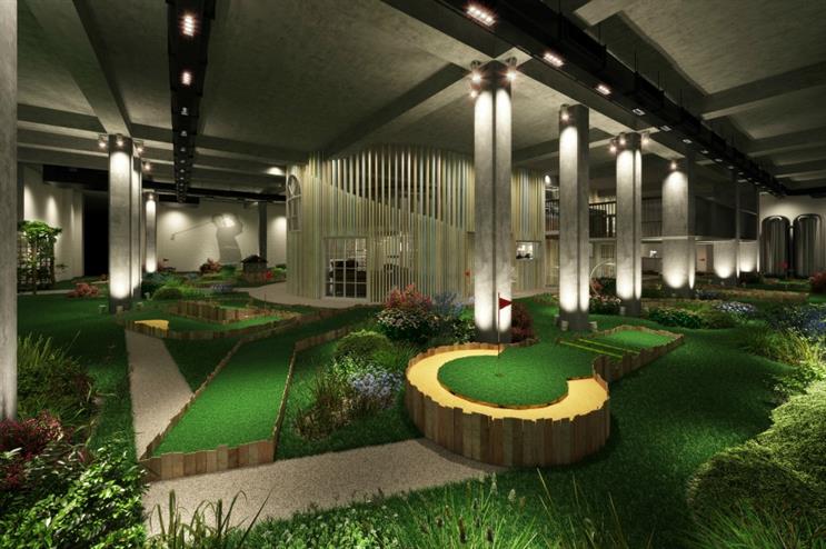 The two-storey clubhouse will showcase drinks brands Freixenet and Meantime