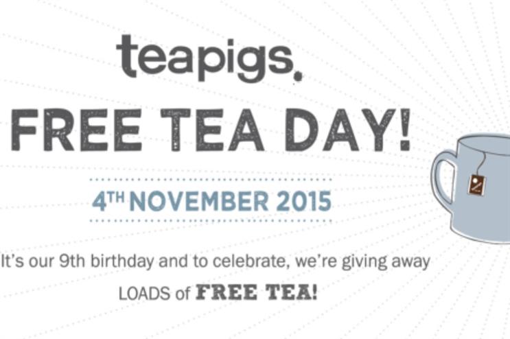 Teapigs will offer consumers free tea at public locations, and from a pop-up tea bar