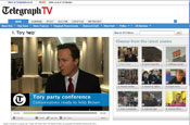 Telegraph TV: footage will be accessible via the Blinkx video search engine