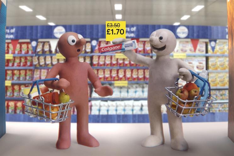 Tesco: Morph and Chas make an appearance