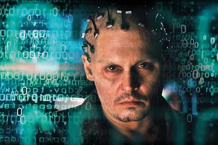 AI features in films such as Transcendence (above) and is now being used in advertising