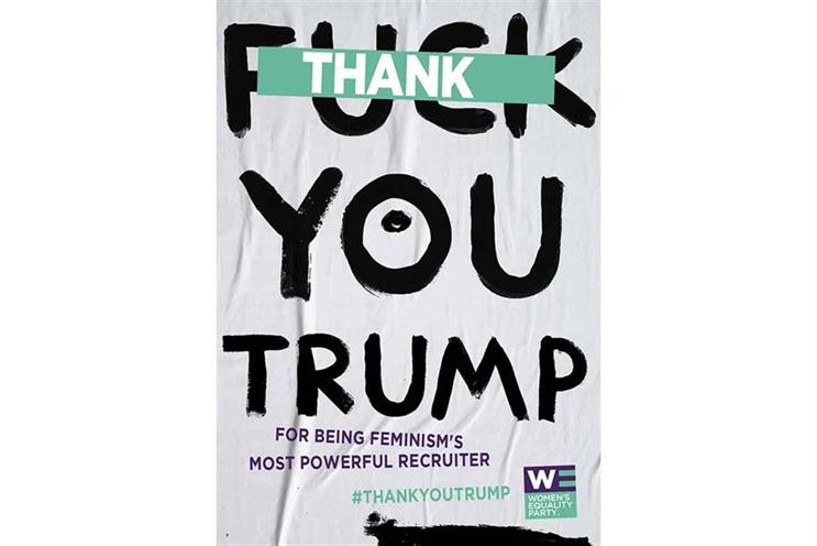 Pick of the week: Women's Equality Party 'thanks' Trump in protest campaign