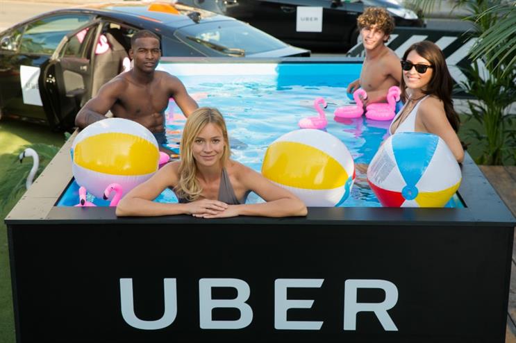 Uber: latest activation featured a pool party
