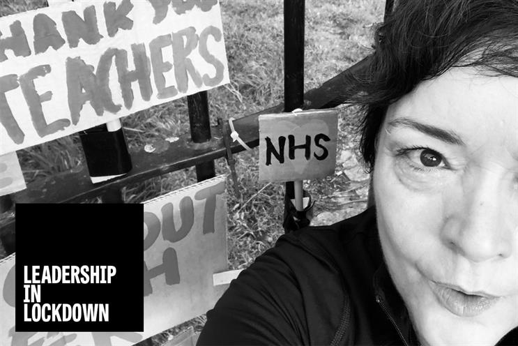Maguire: feeling knackered after she completed the viral 5K challenge to raise funds for the NHS