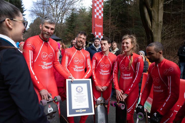 Virgin Media's 'Speed Demons' celebrate their official Guinness World Record