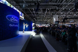 Musicians play in virtual orchestra at Geneva Motor Show
