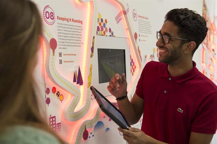 The Sky Academy Careers Lab features an interactive wall