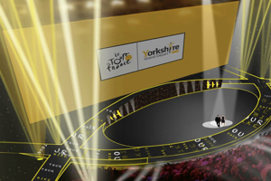A visualisation of the Tour de France opening ceremony stage