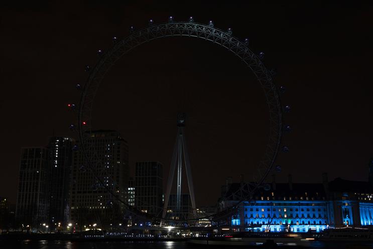 London Eye: among landmarks that will still observe switch-off