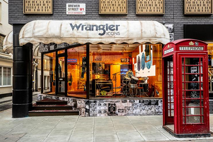 Wrangler stages 1970s-style pop-up