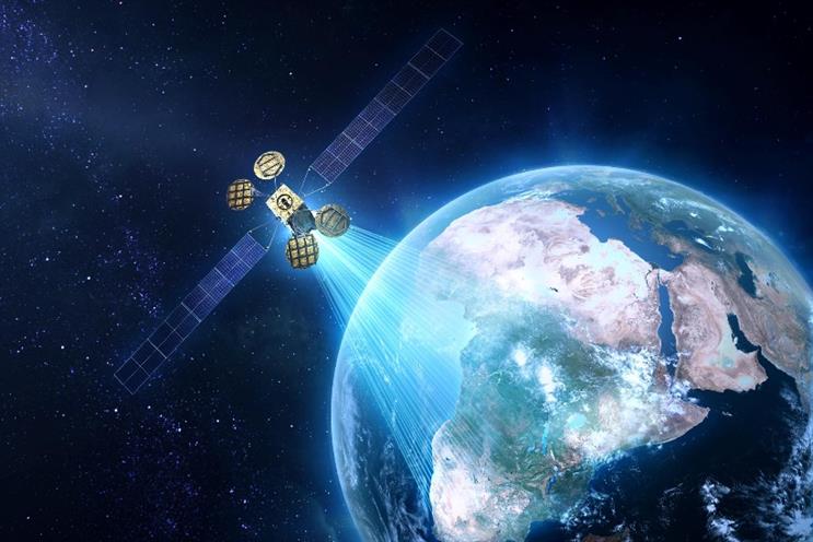 Facebook: a mock-up of satellite Amos-6