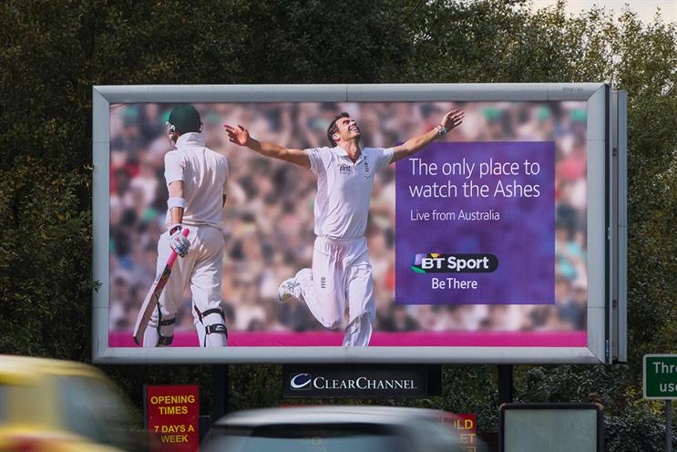 BT Sport’s campaign for The Ashes was showcased perfectly in large-format
