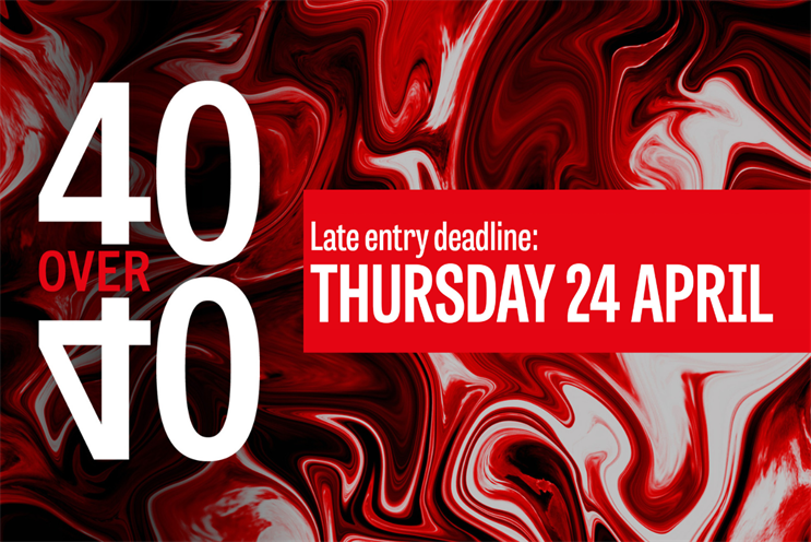40 Over 40 Awards: the late deadline is 24 April