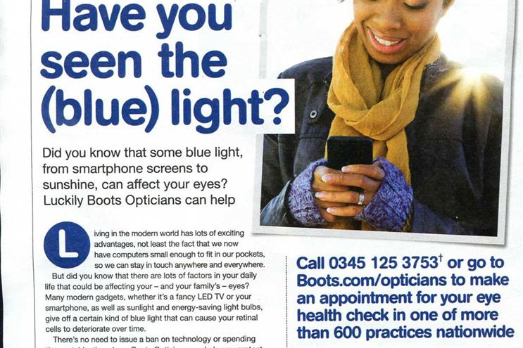Boots Opticians: the ASA said the claims about blue light could not be substantiated