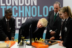 Johnson: fascinated by technology at the launch event