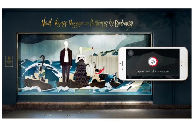Burberry: going interactive for Christmas window display