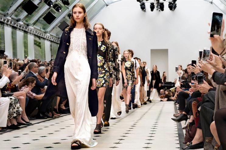 Burberry: the brand's 2016 spring/summer show was previewed on Snapchat