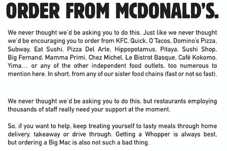 Burger King: tough times make for unlikely allegiances