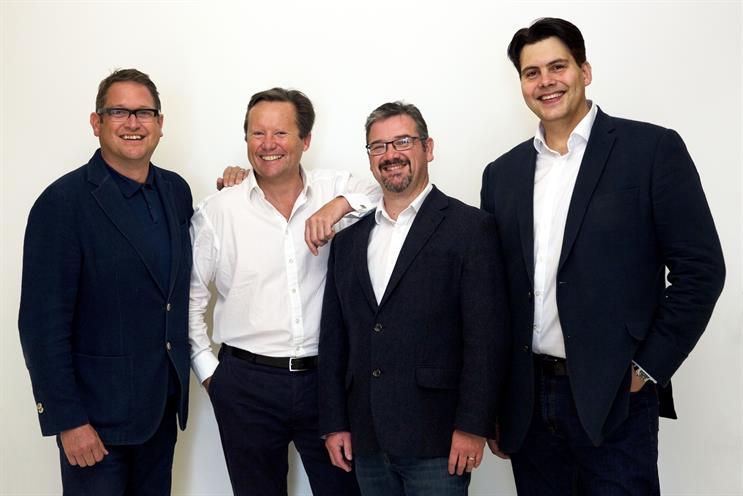 L-R: Whitehead; Nick Dixon, director, Blueberrywave@JWT; Mattey; and Marius Bartsch, head of JWT One-to-One