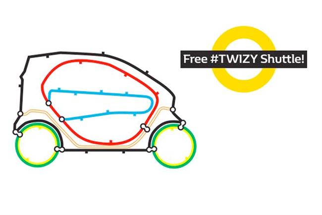Renault: runs free #Twizy shuttle scheme during Tube strike