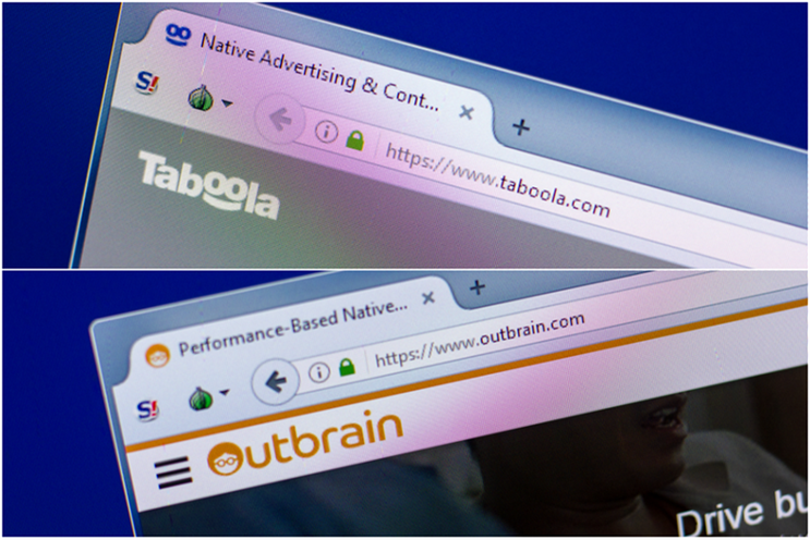 Taboola and Outbrain: originally announced agreement to merge in October 2019