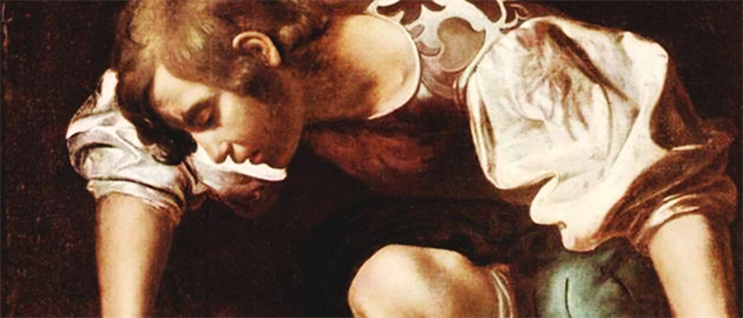 Caravaggio's depiction of Narcissus (credit: Wikimedia Commons)