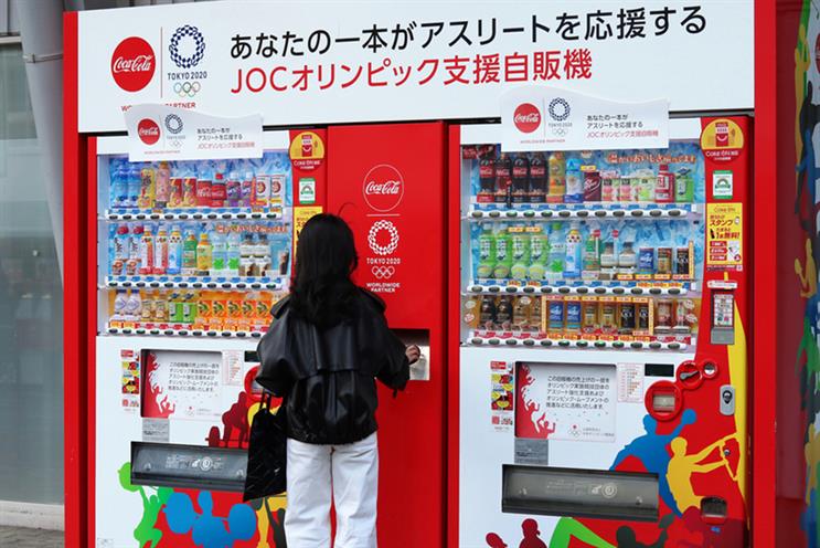Coca-Cola: released special vending machines for Tokyo Olympics but has now pulled back physical activations