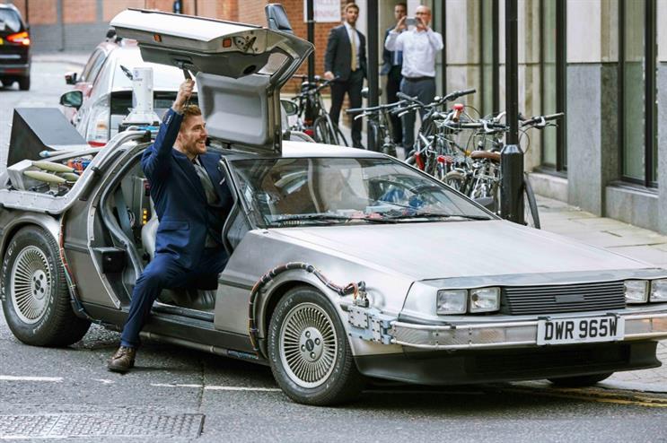 Users can request the DeLorean through the Uber app