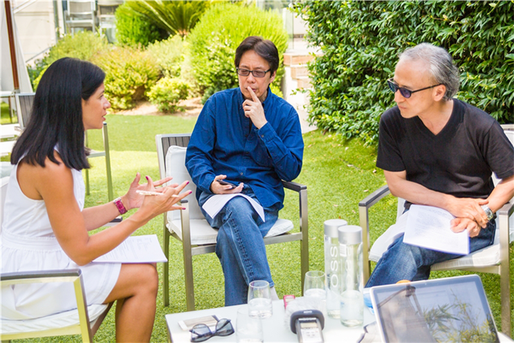 ±±¾©Èü³µpk10’s Atifa Silk (left) discusses the evolution of creativity with Dentsu’s Ted Lim (middle) and Yuya Furukawa (right)