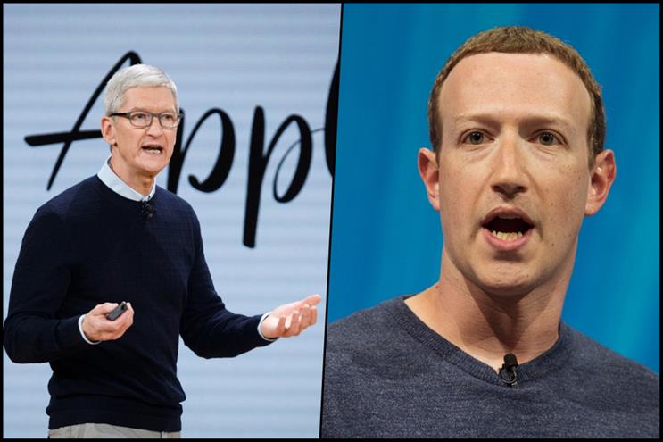 Apple CEO Tim Cook and Facebook CEO Mark Zuckerberg
