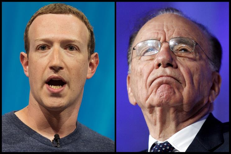 Showdown: Mark Zuckerberg and Rupert Murdoch