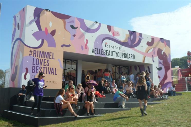 Rimmel and Elle's Beauty Cupboard featured at Bestival in 2015