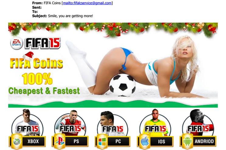 FIFA4Coins.com: marketing emails were ruled to be offensive