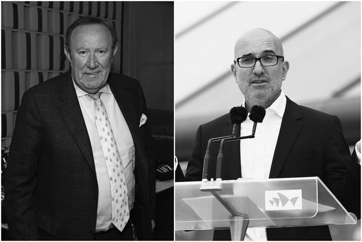 GB News: Andrew Neil, left (chairman), and Angelos Frangopoulos, (CEO). (Pictures: Getty)