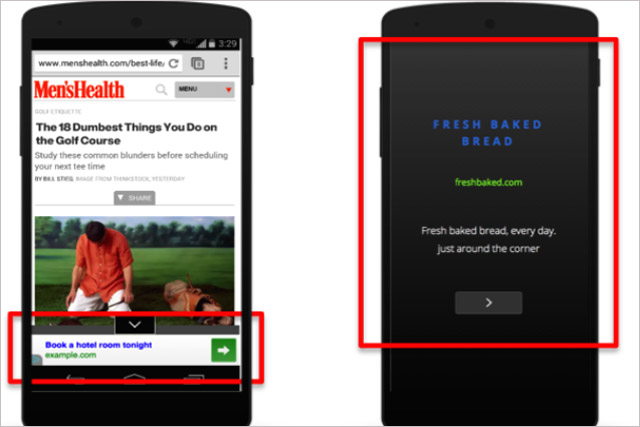 Google: launches new mobile ad formats