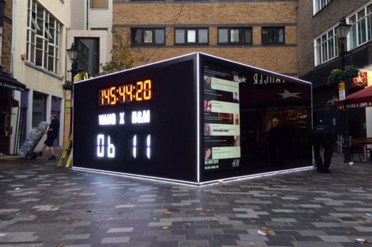 H&M unveils giant cube for Alexander Wang reveal