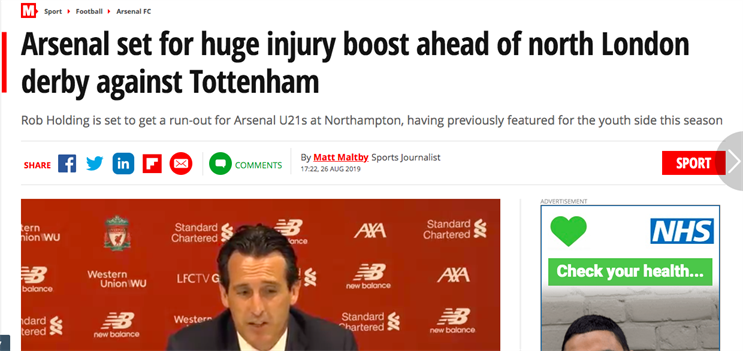 Mirror: Mantis found this article was being wrongly blacklisted for containing the word 'injury'