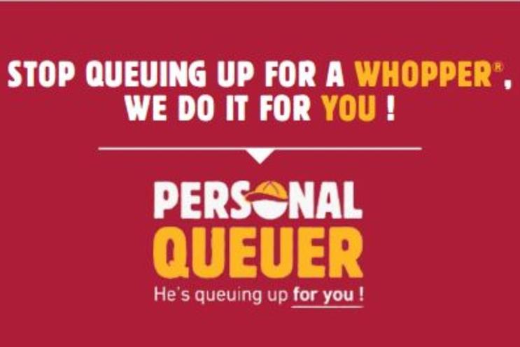 Burger King: fast food chain wants to help alleviate queuing fatigue