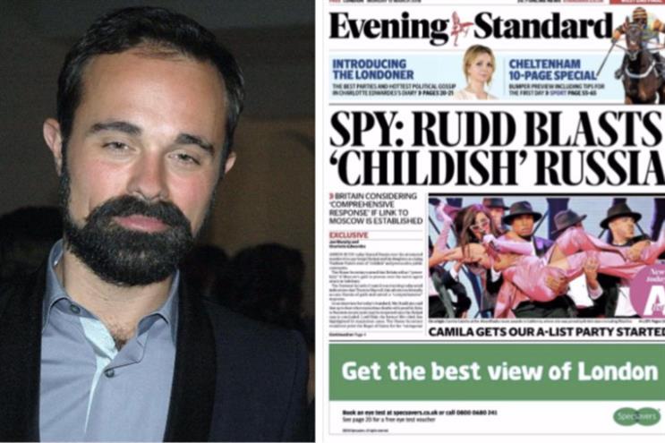 Lebedev, left, and the new-look Evening Standard