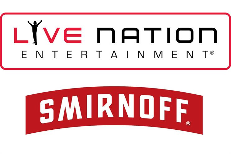 Smirnoff forms 'multi-year' partnership with Live Nation