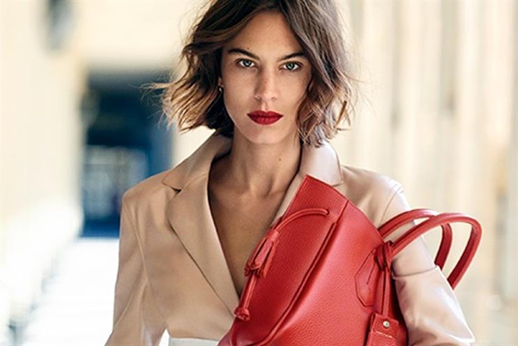 Alexa Chung: in one of her campaigns for Longchamp
