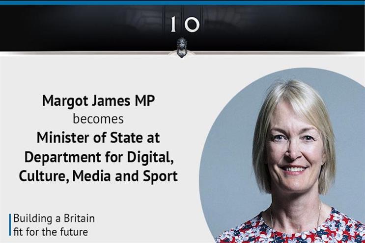 Margot James succeeds Matt Hancock at DCMS