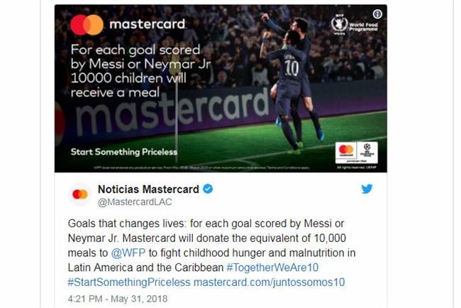Mastercard drops 'goal-for-meals' campaign after backlash