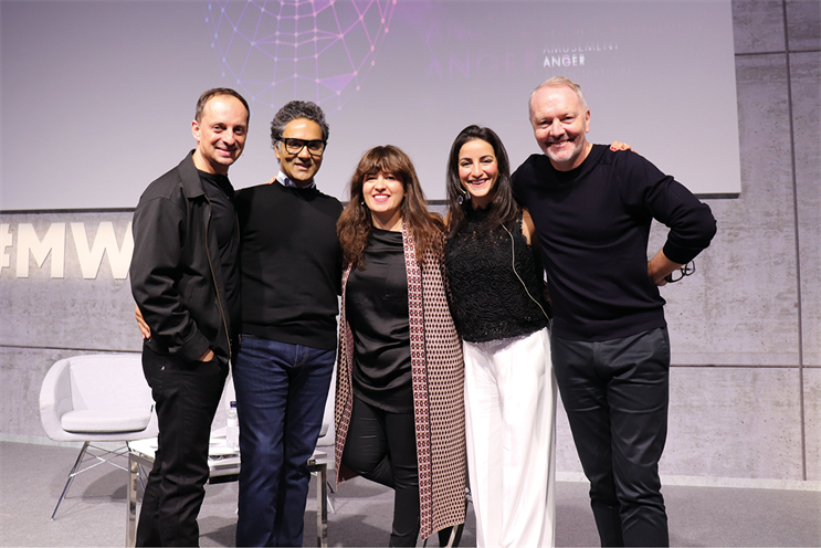 The team from McCann Worldgroup in Europe (l-r) : Dr Rodney Collins, Harjot Singh, Monica Moro*, Mariam Asmar** and Jon Carney at Mobile World Congress 2019
