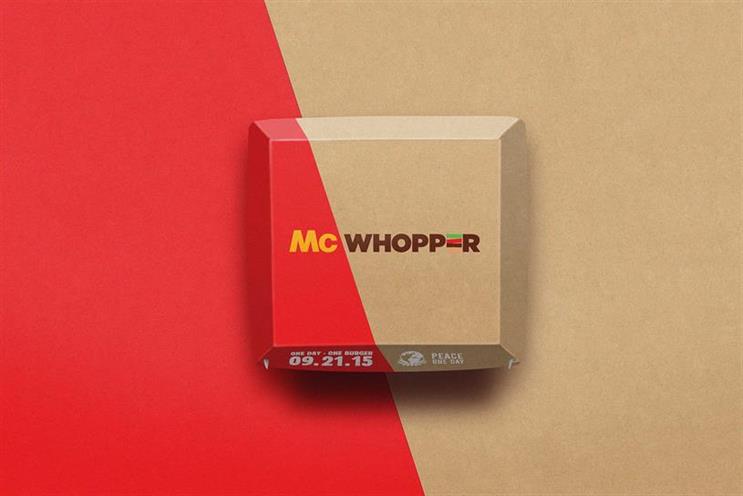McWhopper: Burger King's campaign, created by Y&R NZ Auckland, won this year's Grand Prix